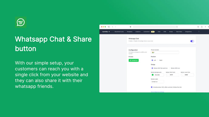 Chat & Share button